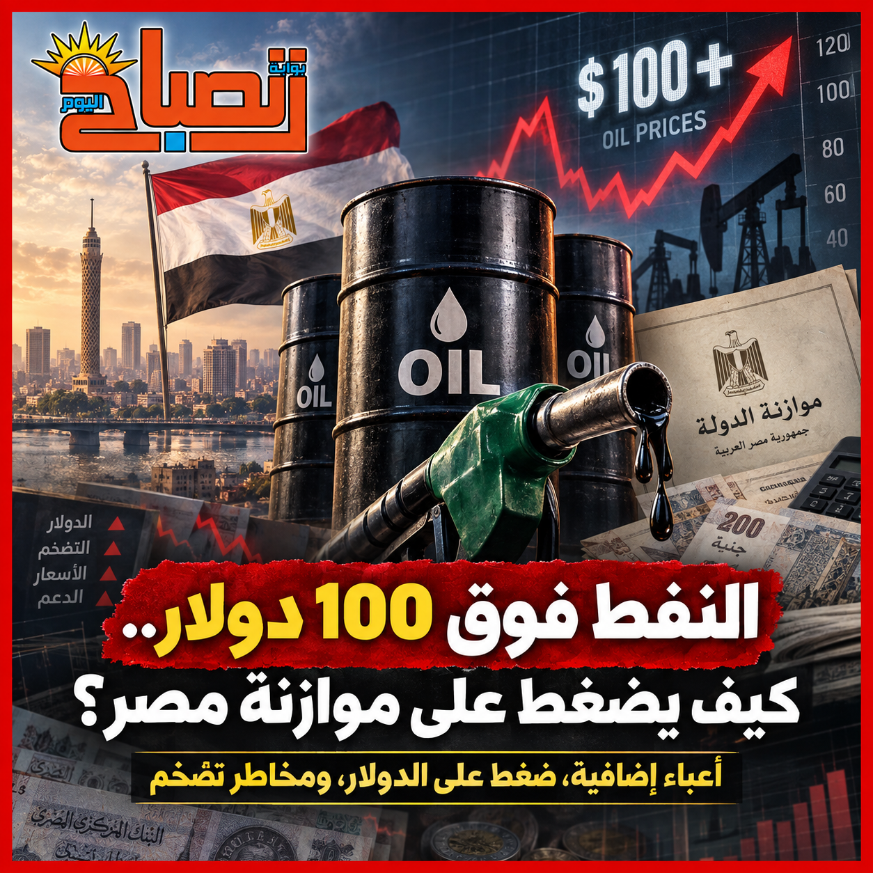 صدمة النفط تضرب حسابات مصر.. ماذا يعني تجاوز البرميل 100 دولار؟